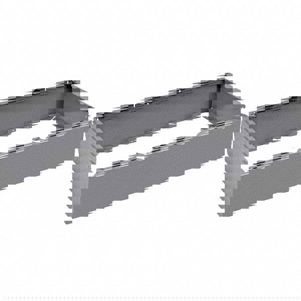 Three Wide Closed Locker Base, 36w X 18d X 6h, Medium Gray